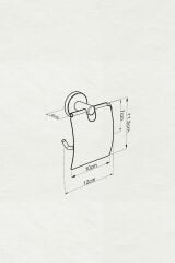 Dolce Kapaklı Kağıtlık ve Yuvarlak Havlu Askılığı 2li Banyo Seti