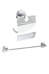 Dolce Kapaklı Tuvalet Kağıtlık + Uzun Havluluk 40cm Banyo Seti