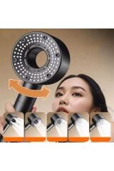 5 Akış Fonksiyonlu Yön Çevirmeli Antrasit Turbo Duş Başlığı El Duşu