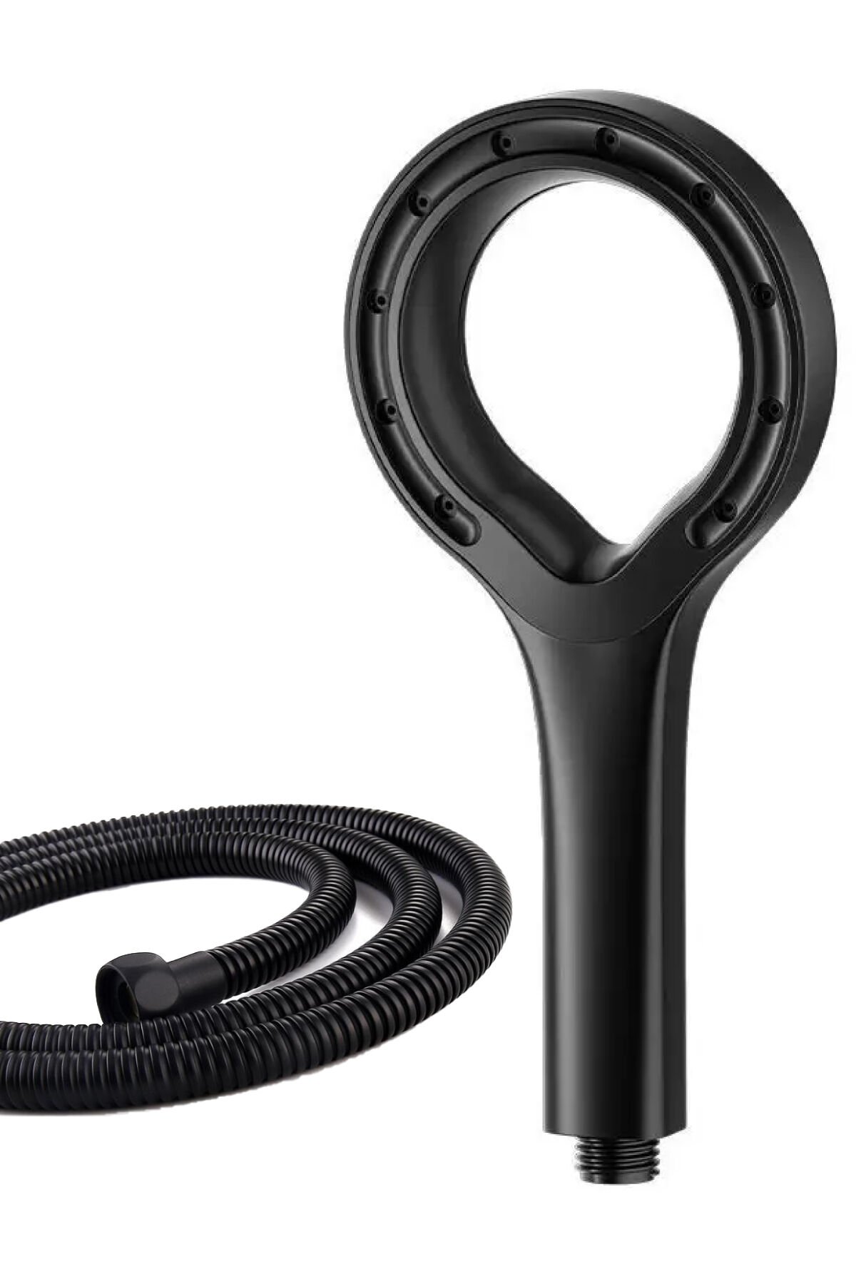 Hendek Siyah Tasarruflu Tazyikli El Duşu Ve Siyah Duş Hortumu Duş Seti