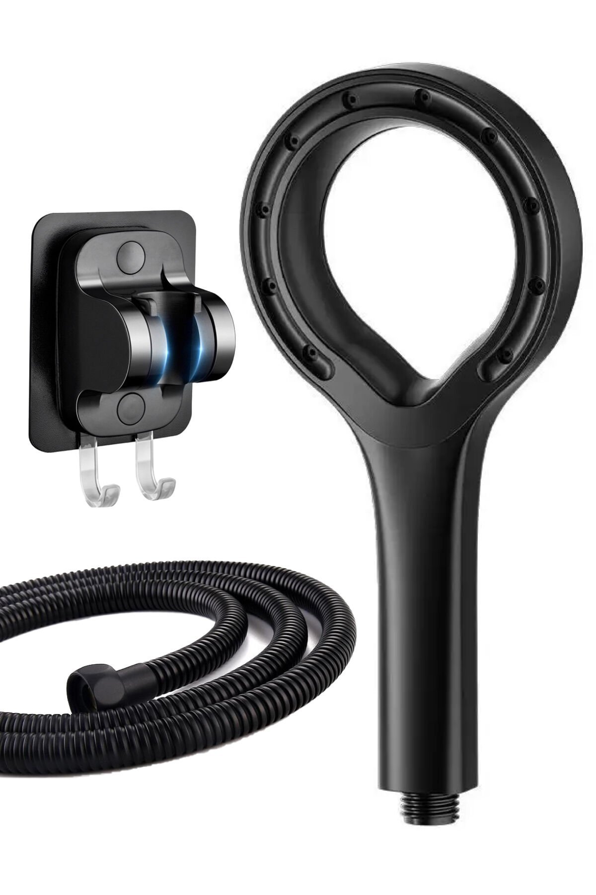 Hendek Siyah El Duşu , Yapışkan Mafsal ve Siyah Hortum Duş Seti