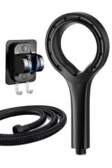 Hendek Siyah El Duşu , Yapışkan Mafsal ve Siyah Hortum Duş Seti