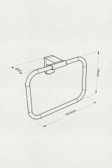 Premium İkili Bornoz Askılık + Kare Havluluk + Kapaksız Kağıtlık Banyo Seti