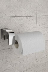 Premium Paslanmaz Kare Havluluk ve Kapaksız Tuvalet Kağıtlık Banyo Seti