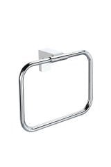 Premium Paslanmaz Kare Havluluk ve Kapaksız Tuvalet Kağıtlık Banyo Seti