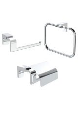 Premium Kare Havluluk , Kapaksız Kağıtlık ve Kapaklı Kağıtlık Banyo Seti