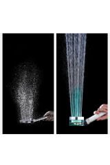 Led Işıklı Filtreli Duş Başlığı Örgülü Duş Hortumu ve Mafsal Duş Seti