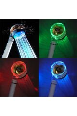 Led Isikli Filtreli Tasarruflu Dus Basligi Isiya Gore Renk Degistiren Baslik