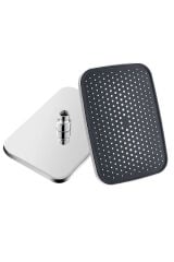 Robot Duş Tepe Başlığı Takım Siyah Krom Seti 30x20cm