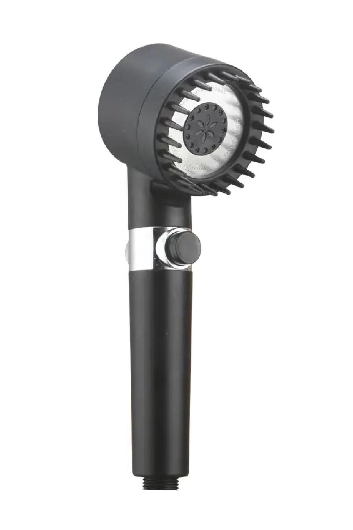 Yüksek Basınçlı Masaj Taraklı 3 Kademeli Aç Kapa Su Tasarruflu Filtre Hazneli Siyah Duş Başlığı