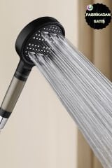 Nova 6 Fonksiyonlu Mat Siyah Ultra Lüx Duş Başlığı El Duşu
