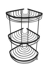 Siyah Deniz Üçlü Süngerlik Şampuanlık 18x18 Cm Pirinç