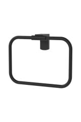 Premium Mat Siyah Kare Yuvarlak Havluluk