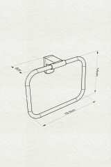 Premium Paslanmaz Kare Havlu Askılık