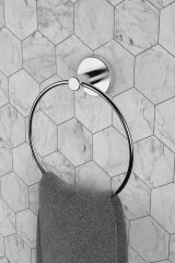 Dolce Yuvarlak Havluluk + Uzun Havluluk + Tuvalet Kağıtlık Banyo Seti