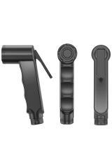 Siyah Taharetmatik Şattaf Taharet Musluk + Siyah Pvc Hortum Seti