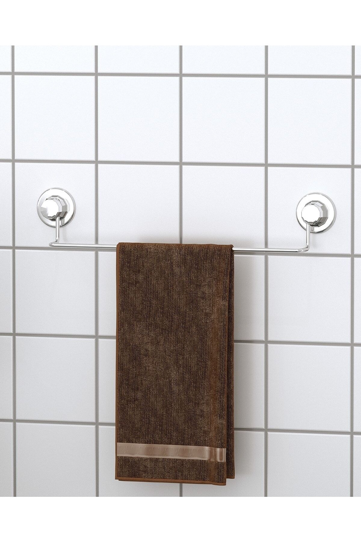 Vega Krom Vakumlu Yapışkanlı Paslanmaz Uzun Havluluk