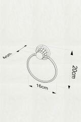 Vega Vakumlu Yapışkanlı Paslanmaz Krom Yuvarlak Havluluk