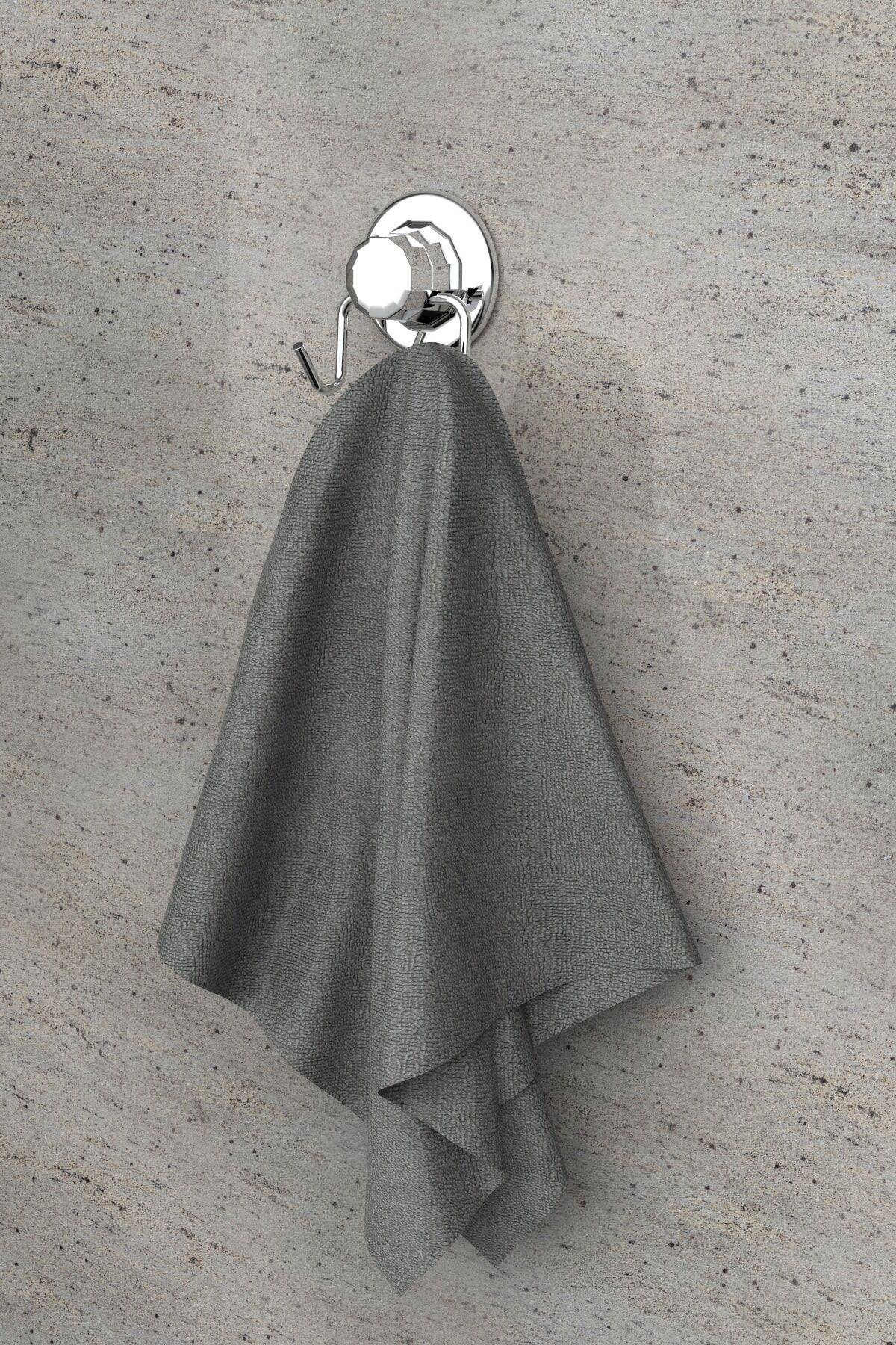 Vega Vakumlu Yapışkanlı Krom Paslanmaz Ikili Havlu Ve Bornoz Askılığı