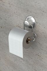 Vega Vakumlu Yapışkanlı Krom Destekli Tuvalet Kağıtlığı - Kağıtlık