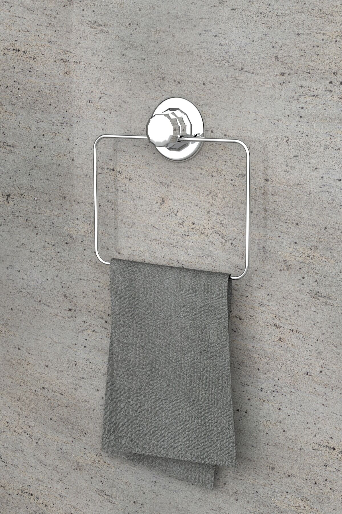 Vega Krom Vakumlu Yapışkanlı Paslanmaz Kare Havluluk