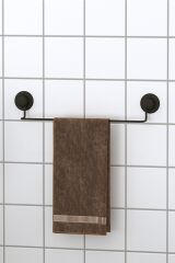 Vega Mat Siyah Vakumlu Yapışkanlı Uzun Havluluk