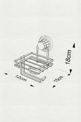 Vega Mat Siyah Vakumlu Yapışkanlı Telefon Bekletmeli Tuvalet Kağıtlık