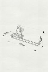 Vega Mat Siyah Vakumlu Yapışkanlı Destekli Kağıt Havluluk