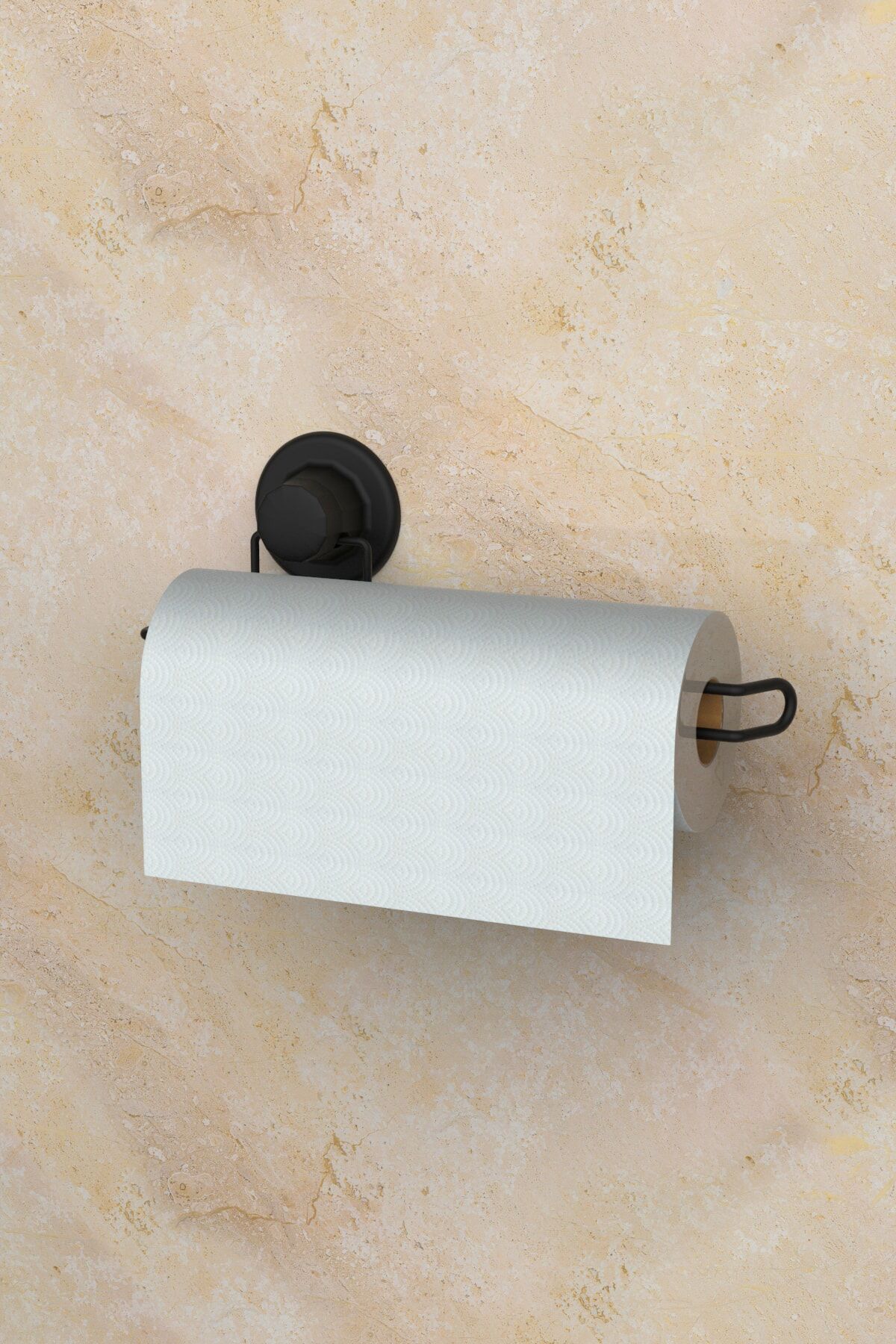 Vega Mat Siyah Vakumlu Yapışkanlı Destekli Kağıt Havluluk