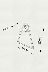 Vega Mat Siyah Vakumlu Yapışkanlı Paslanmaz Üçgen Havluluk